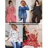 image:imageEkouaer Pajamas for Women Set Long Sleeve Sleepwear Top amp Pants Pjs Comfy 2 Piece Lounge Set with Pockets SXXLChristmas Red