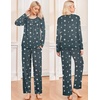 image:imageEkouaer Pajamas for Women Set Long Sleeve Sleepwear Top amp Pants Pjs Comfy 2 Piece Lounge Set with Pockets SXXLGrey Stars