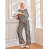 image:imageEkouaer Pajamas for Women Set Long Sleeve Sleepwear Top amp Pants Pjs Comfy 2 Piece Lounge Set with Pockets SXXLLeopard