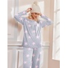 image:imageEkouaer Pajamas for Women Set Long Sleeve Sleepwear Top amp Pants Pjs Comfy 2 Piece Lounge Set with Pockets SXXLPink Stars