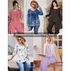 image:imageEkouaer Pajamas for Women Set Long Sleeve Sleepwear Top amp Pants Pjs Comfy 2 Piece Lounge Set with Pockets SXXLPurple Floral