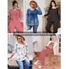 image:imageEkouaer Pajamas for Women Set Long Sleeve Sleepwear Top amp Pants Pjs Comfy 2 Piece Lounge Set with Pockets SXXLRed Floral