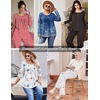 image:imageEkouaer Pajamas for Women Set Long Sleeve Sleepwear Top amp Pants Pjs Comfy 2 Piece Lounge Set with Pockets SXXLWhite Floral