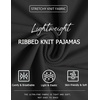 image:imageEkouaer Ribbed Knit Lounge Sets Summer Short Sleeve Pajama Set Soft Pj Sets Ruffle Pjs Loungewear with Pockets SXXLBlack1