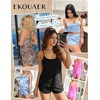 image:imageEkouaer Womens Cami Pajama Sets Soft Shorts Lingerie Set Camisole 2 Piece Cami Shorts Pj NightwearB Leopard Black