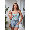 image:imageEkouaer Womens Cami Pajama Sets Soft Shorts Lingerie Set Camisole 2 Piece Cami Shorts Pj NightwearGreen Floral