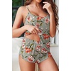 image:imageEkouaer Womens Cami Pajama Sets Soft Shorts Lingerie Set Camisole 2 Piece Cami Shorts Pj NightwearGrey Floral