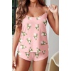 image:imageEkouaer Womens Cami Pajama Sets Soft Shorts Lingerie Set Camisole 2 Piece Cami Shorts Pj NightwearPink Floral