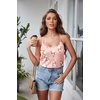 image:imageEkouaer Womens Cami Pajama Sets Soft Shorts Lingerie Set Camisole 2 Piece Cami Shorts Pj NightwearPink Floral