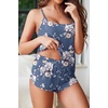 image:imageEkouaer Womens Cami Pajama Sets Soft Shorts Lingerie Set Camisole 2 Piece Cami Shorts Pj NightwearPurple Floral