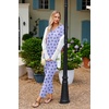 image:imageEkouaer Womens Pajama Sets 2 Piece Lounge Set Fall Winter Pajamas Long Sleeve Pjs Top and Pants Soft Pj Sets Loose SleepwearBlue Butterfly