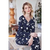 image:imageEkouaer Womens Pajama Sets 2 Piece Lounge Set Fall Winter Pajamas Long Sleeve Pjs Top and Pants Soft Pj Sets Loose SleepwearBlue White Flower