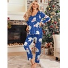 image:imageEkouaer Womens Pajama Sets 2 Piece Lounge Set Fall Winter Pajamas Long Sleeve Pjs Top and Pants Soft Pj Sets Loose SleepwearChristmas Polar Bearroyal Blue