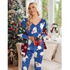 image:imageEkouaer Womens Pajama Sets 2 Piece Lounge Set Fall Winter Pajamas Long Sleeve Pjs Top and Pants Soft Pj Sets Loose SleepwearChristmas Polar Bearroyal Blue