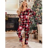 image:imageEkouaer Womens Pajama Sets 2 Piece Lounge Set Fall Winter Pajamas Long Sleeve Pjs Top and Pants Soft Pj Sets Loose SleepwearChristmas Snowman