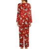 image:imageEkouaer Womens Pajama Sets 2 Piece Lounge Set Fall Winter Pajamas Long Sleeve Pjs Top and Pants Soft Pj Sets Loose SleepwearChristmas Snowman Red