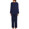 image:imageEkouaer Womens Pajama Sets 2 Piece Lounge Set Fall Winter Pajamas Long Sleeve Pjs Top and Pants Soft Pj Sets Loose SleepwearDark Blue