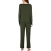 image:imageEkouaer Womens Pajama Sets 2 Piece Lounge Set Fall Winter Pajamas Long Sleeve Pjs Top and Pants Soft Pj Sets Loose SleepwearDark Green