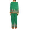image:imageEkouaer Womens Pajama Sets 2 Piece Lounge Set Fall Winter Pajamas Long Sleeve Pjs Top and Pants Soft Pj Sets Loose SleepwearEthnic Feather Circle