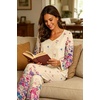 image:imageEkouaer Womens Pajama Sets 2 Piece Lounge Set Fall Winter Pajamas Long Sleeve Pjs Top and Pants Soft Pj Sets Loose SleepwearFlowersyellow Rose Red Blue