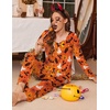 image:imageEkouaer Womens Pajama Sets 2 Piece Lounge Set Fall Winter Pajamas Long Sleeve Pjs Top and Pants Soft Pj Sets Loose SleepwearHalloween Pattern