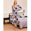 image:imageEkouaer Womens Pajama Sets 2 Piece Lounge Set Fall Winter Pajamas Long Sleeve Pjs Top and Pants Soft Pj Sets Loose SleepwearInk Flowers