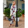 image:imageEkouaer Womens Pajama Sets 2 Piece Lounge Set Fall Winter Pajamas Long Sleeve Pjs Top and Pants Soft Pj Sets Loose SleepwearInk Flowers