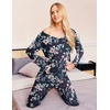 image:imageEkouaer Womens Pajama Sets 2 Piece Lounge Set Fall Winter Pajamas Long Sleeve Pjs Top and Pants Soft Pj Sets Loose SleepwearLarge Flower Cluster