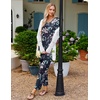 image:imageEkouaer Womens Pajama Sets 2 Piece Lounge Set Fall Winter Pajamas Long Sleeve Pjs Top and Pants Soft Pj Sets Loose SleepwearLarge Flower Cluster