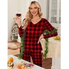 image:imageEkouaer Womens Pajama Sets 2 Piece Lounge Set Fall Winter Pajamas Long Sleeve Pjs Top and Pants Soft Pj Sets Loose SleepwearMedium Chessboardblack and Red