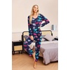 image:imageEkouaer Womens Pajama Sets 2 Piece Lounge Set Fall Winter Pajamas Long Sleeve Pjs Top and Pants Soft Pj Sets Loose SleepwearMulticolored Dinosaurs
