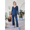 image:imageEkouaer Womens Pajama Sets 2 Piece Lounge Set Fall Winter Pajamas Long Sleeve Pjs Top and Pants Soft Pj Sets Loose SleepwearNavy Blue