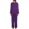 image:imageEkouaer Womens Pajama Sets 2 Piece Lounge Set Fall Winter Pajamas Long Sleeve Pjs Top and Pants Soft Pj Sets Loose SleepwearPurple