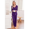 image:imageEkouaer Womens Pajama Sets 2 Piece Lounge Set Fall Winter Pajamas Long Sleeve Pjs Top and Pants Soft Pj Sets Loose SleepwearPurple