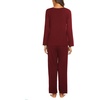 image:imageEkouaer Womens Pajama Sets 2 Piece Lounge Set Fall Winter Pajamas Long Sleeve Pjs Top and Pants Soft Pj Sets Loose SleepwearWine Red