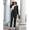 image:imageEkouaer Womens Pajamas Set Long Sleeve Loungewear Soft Lounge Set Joggers with PocketsBlack