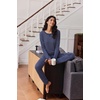image:imageEkouaer Womens Pajamas Set Long Sleeve Loungewear Soft Lounge Set Joggers with PocketsBlack Dots