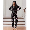 image:imageEkouaer Womens Pajamas Set Long Sleeve Loungewear Soft Lounge Set Joggers with PocketsBlack Heart