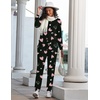 image:imageEkouaer Womens Pajamas Set Long Sleeve Loungewear Soft Lounge Set Joggers with PocketsBlack Heart
