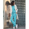 image:imageEkouaer Womens Pajamas Set Long Sleeve Loungewear Soft Lounge Set Joggers with PocketsDark Blue
