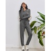 image:imageEkouaer Womens Pajamas Set Long Sleeve Loungewear Soft Lounge Set Joggers with PocketsDim Gray