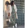 image:imageEkouaer Womens Pajamas Set Long Sleeve Loungewear Soft Lounge Set Joggers with PocketsGray Green