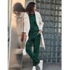 image:imageEkouaer Womens Pajamas Set Long Sleeve Loungewear Soft Lounge Set Joggers with PocketsGreen Leopard