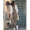 image:imageEkouaer Womens Pajamas Set Long Sleeve Loungewear Soft Lounge Set Joggers with PocketsLight Brown