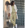 image:imageEkouaer Womens Pajamas Set Long Sleeve Loungewear Soft Lounge Set Joggers with PocketsLight Green