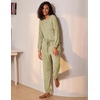image:imageEkouaer Womens Pajamas Set Long Sleeve Loungewear Soft Lounge Set Joggers with PocketsLight Green