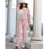 image:imageEkouaer Womens Pajamas Set Long Sleeve Loungewear Soft Lounge Set Joggers with PocketsLight Pink