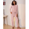 image:imageEkouaer Womens Pajamas Set Long Sleeve Loungewear Soft Lounge Set Joggers with PocketsLight Pink