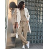 image:imageEkouaer Womens Pajamas Set Long Sleeve Loungewear Soft Lounge Set Joggers with PocketsLight Tan
