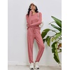 image:imageEkouaer Womens Pajamas Set Long Sleeve Loungewear Soft Lounge Set Joggers with PocketsPale Violet Red